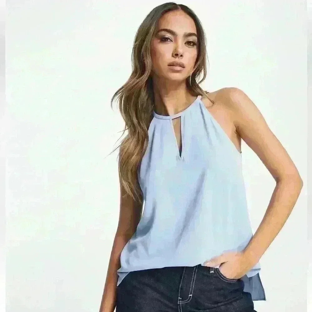 Ted Baker Dippa keyhole detail top in blue